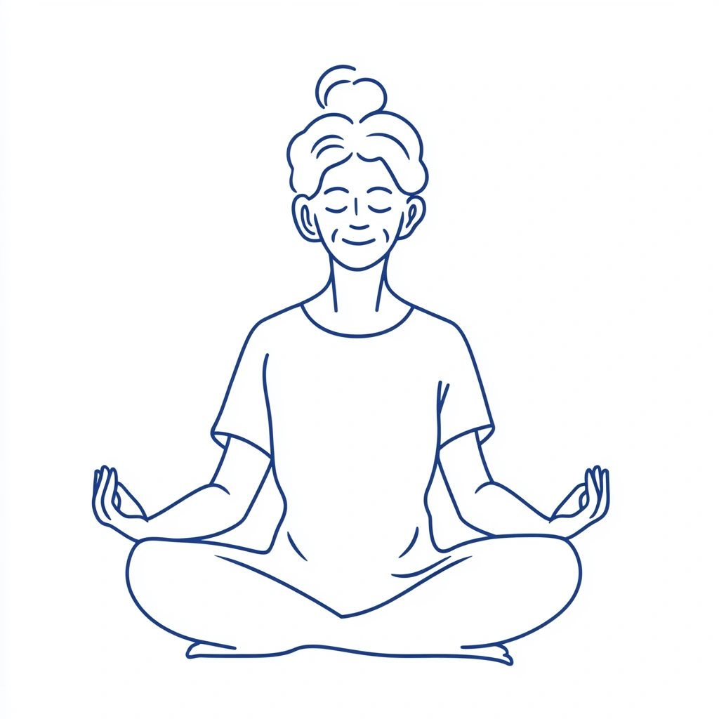 Іконка йоги для літніх людей